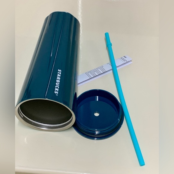 Starbucks Spring 2023 Stainless Steel Glacier Tone Blue Teal 24oz Cold Cup - Picture 3 of 16